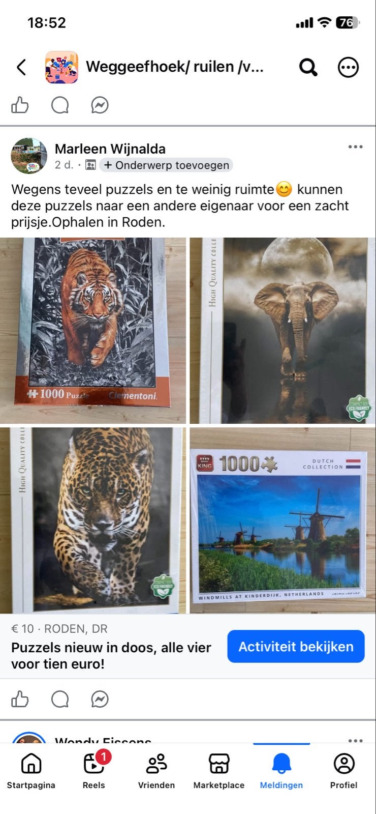 4 nieuwe legpuzzels (1000 stukjes) - dieren en molens, Ophalen of Verzenden, 500 t/m 1500 stukjes, Nieuw, Legpuzzel
