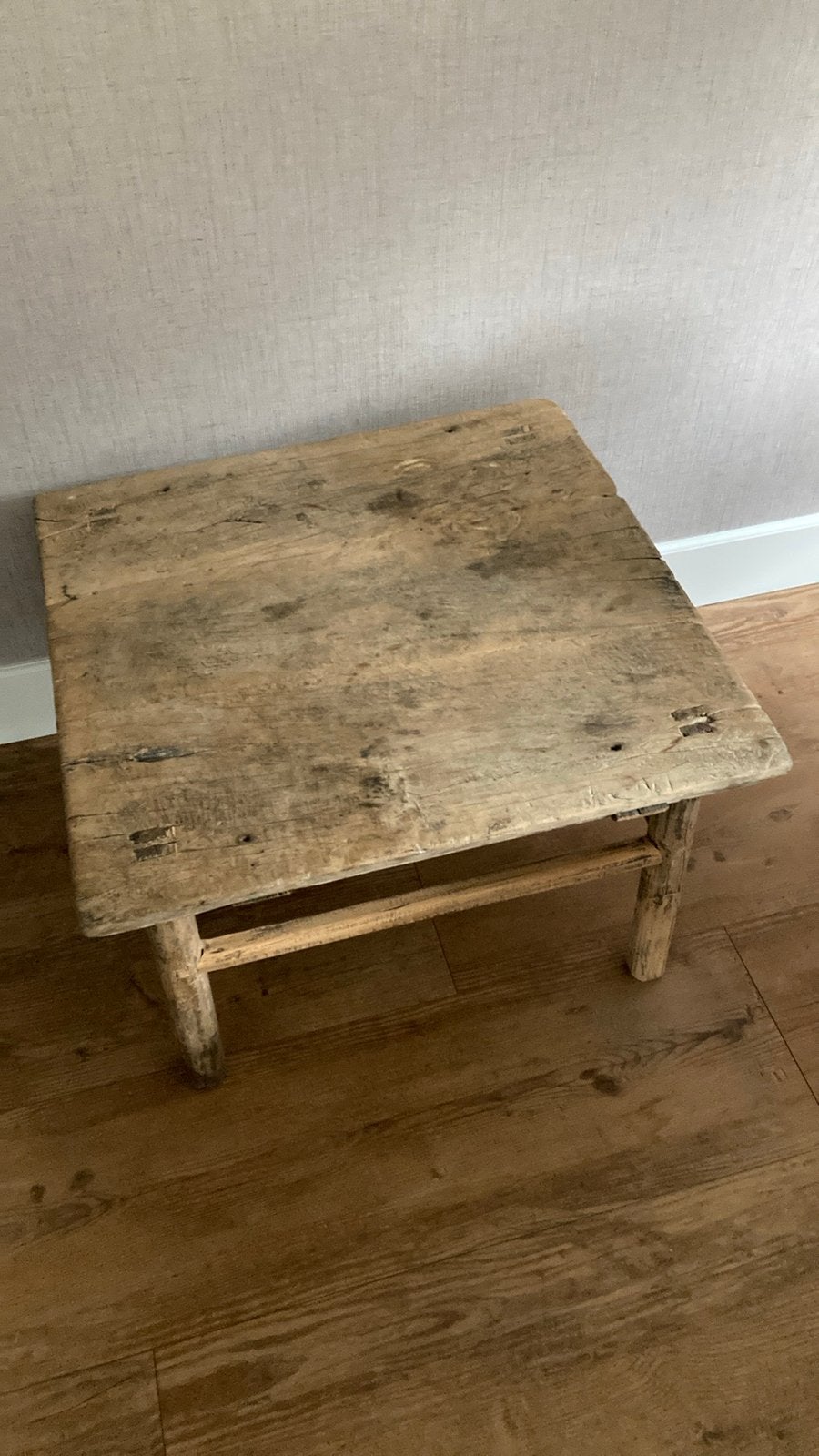 Oude Elmwood Salontafel met Pen-gat Verbinding, Ophalen, Rechthoekig, 50 tot 100 cm