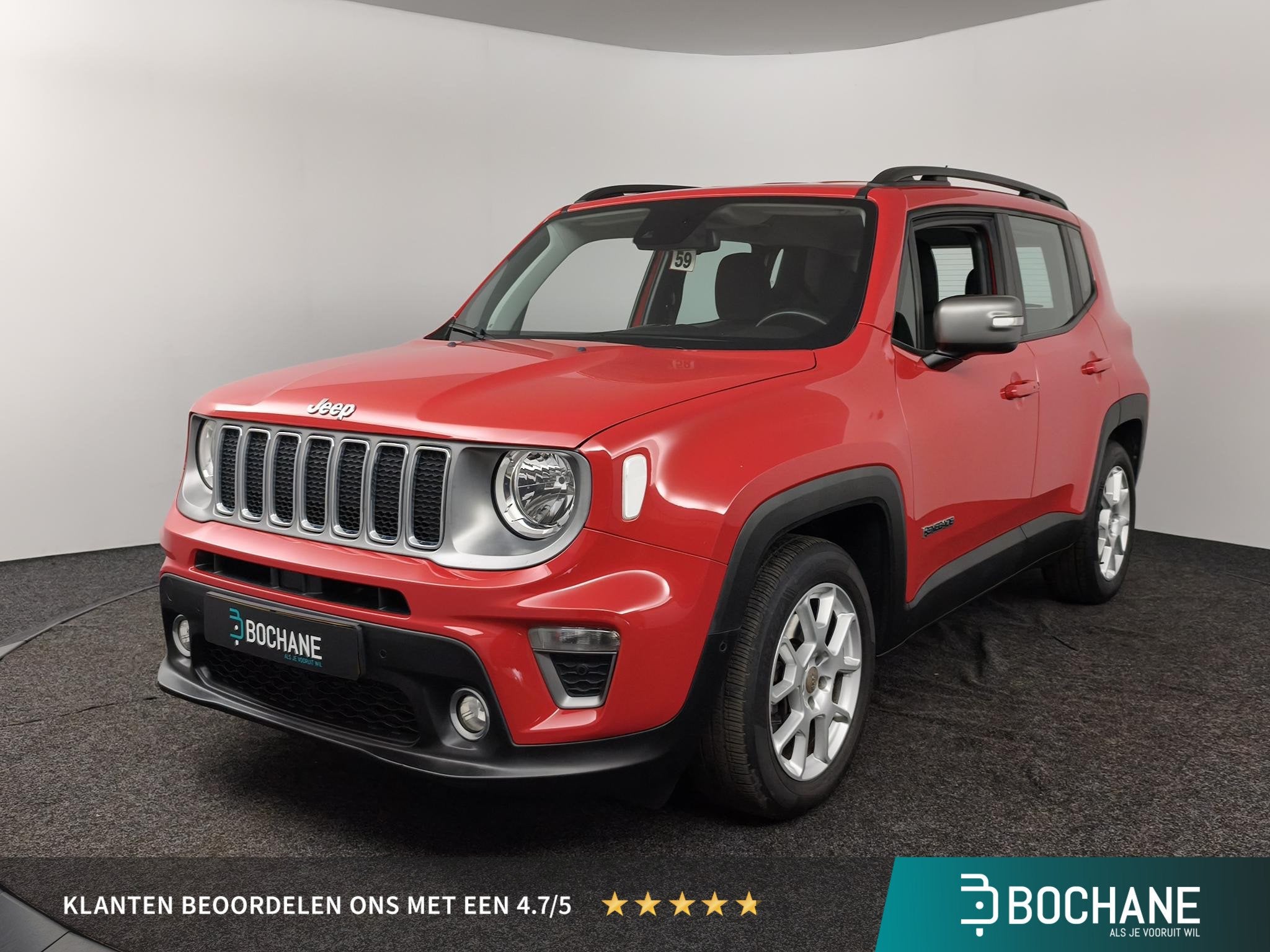 Jeep Renegade 1.3T DDCT Limited | Camera | Navigatie | Stuur, Auto's, Jeep, Stof, Gebruikt, 4 cilinders, Origineel Nederlands