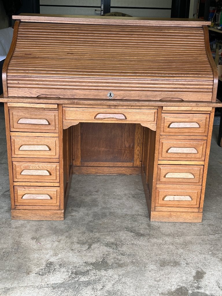 Prachtig antiek rolluikbureau, Antiek en Kunst, Ophalen
