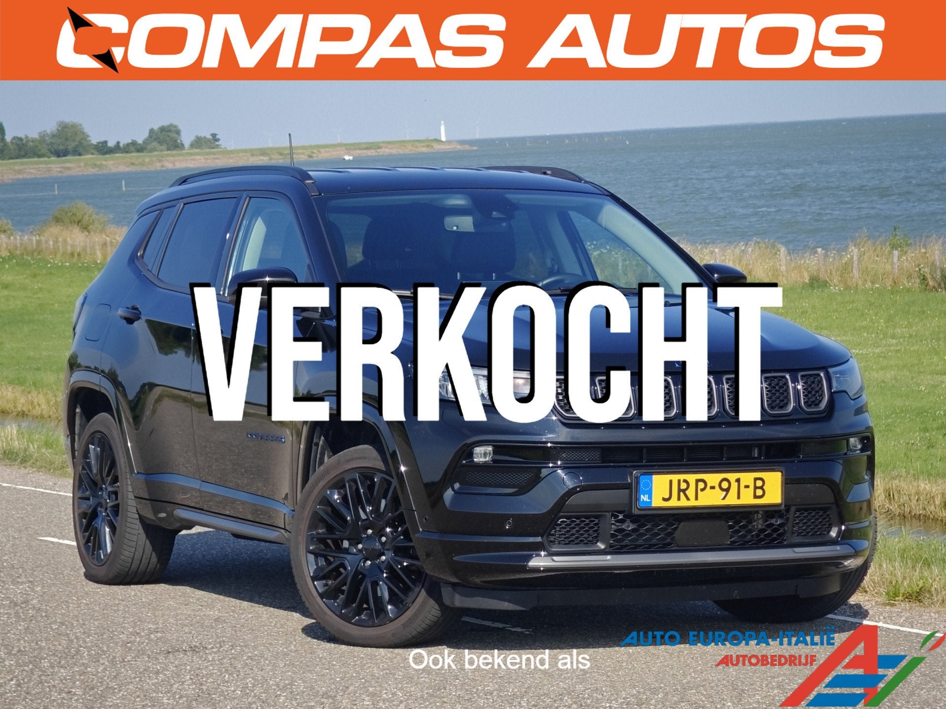 Jeep Compass 4xe 240 Plug-in Hybrid Electric S | Bomvol opti, 4 cilinders, Zwart, Bedrijf, Vierwielaandrijving