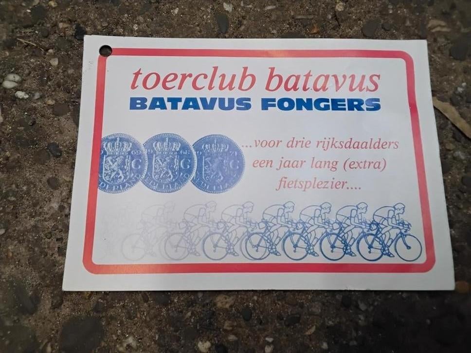 INSCHRIJFKAART BATAVUS WIELERVERENIGING, Antiek en Kunst, Ophalen of Verzenden