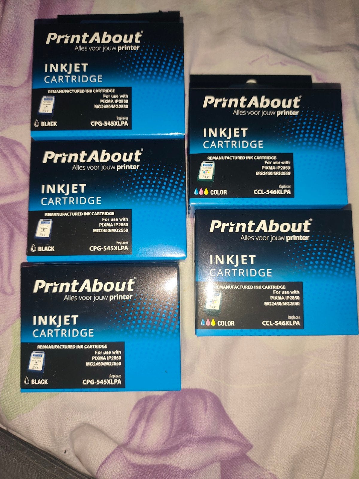 PrintAbout Inkjet Cartridges voor Canon PIXMA (5 stuks), Computers en Software, Printerbenodigdheden, Nieuw, Cartridge, Ophalen of Verzenden