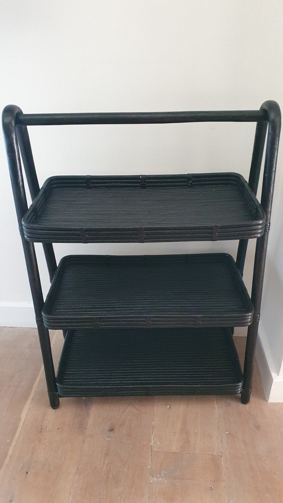 House Doctor Orga bamboe3 laags trolley/bakkerskar, zwart, Ophalen, Zo goed als nieuw