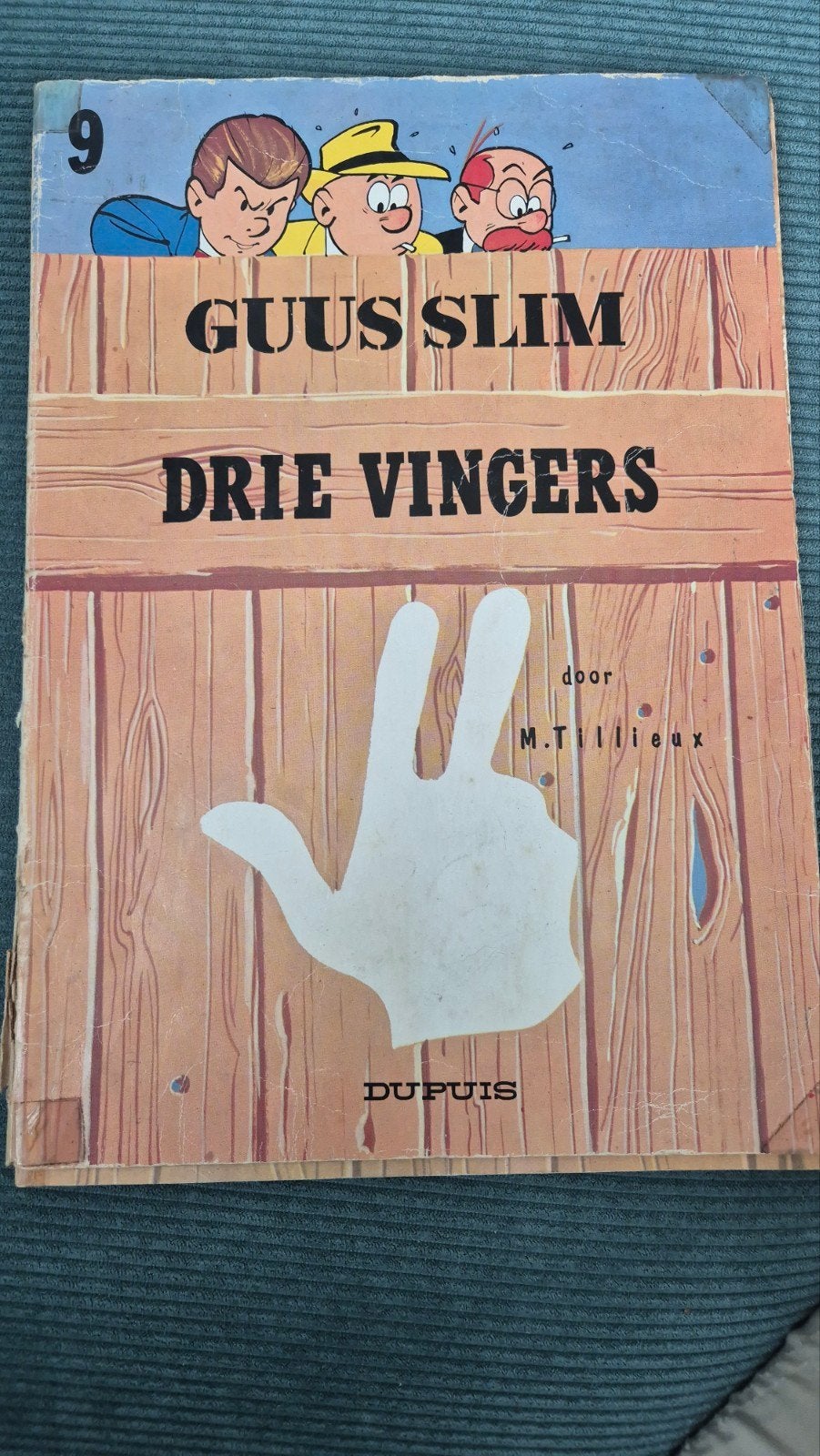 Guus Slim - Drie Vingers (Nr. 9) - Dupuis, Eén stripboek, Ophalen of Verzenden, M. Tillieux, Gelezen