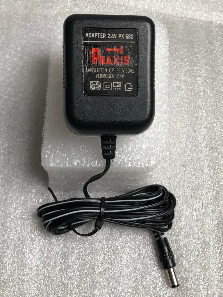 Praxis adapter 2,4V DC 0,1A 0,24W   , Ophalen of Verzenden, Gebruikt