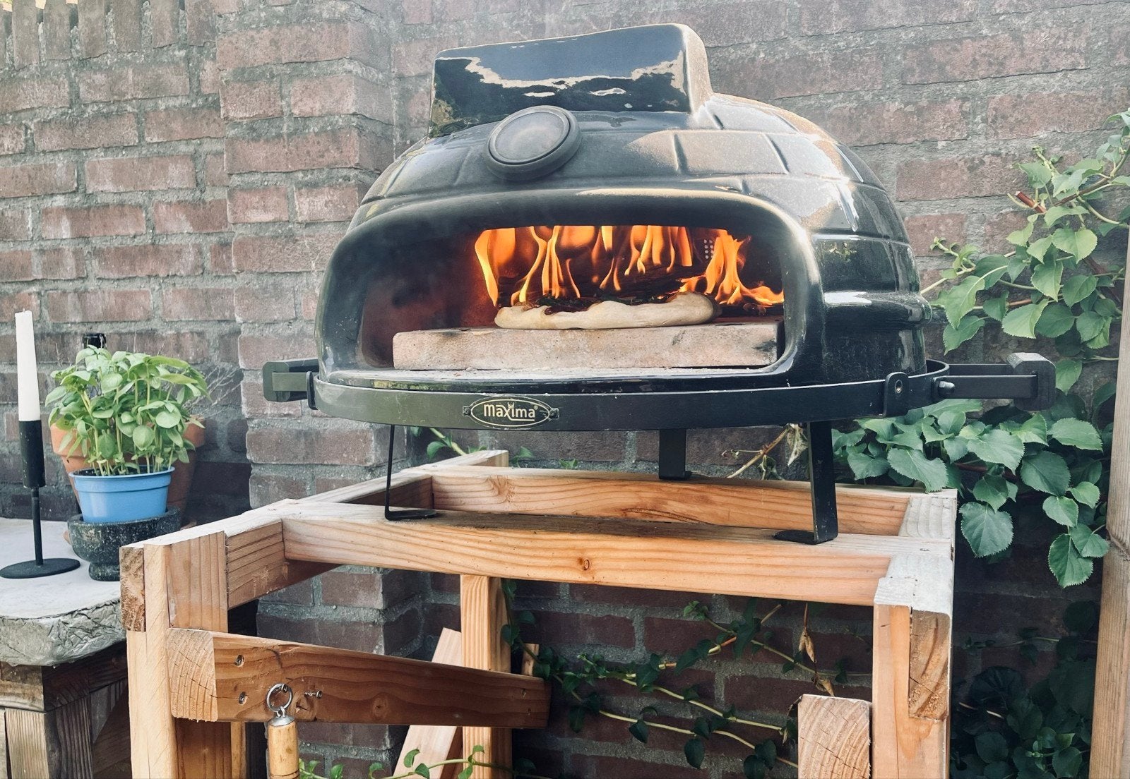 Pizzaoven houtgestookt, Tuin en Terras, Ophalen, Zo goed als nieuw, Maxima