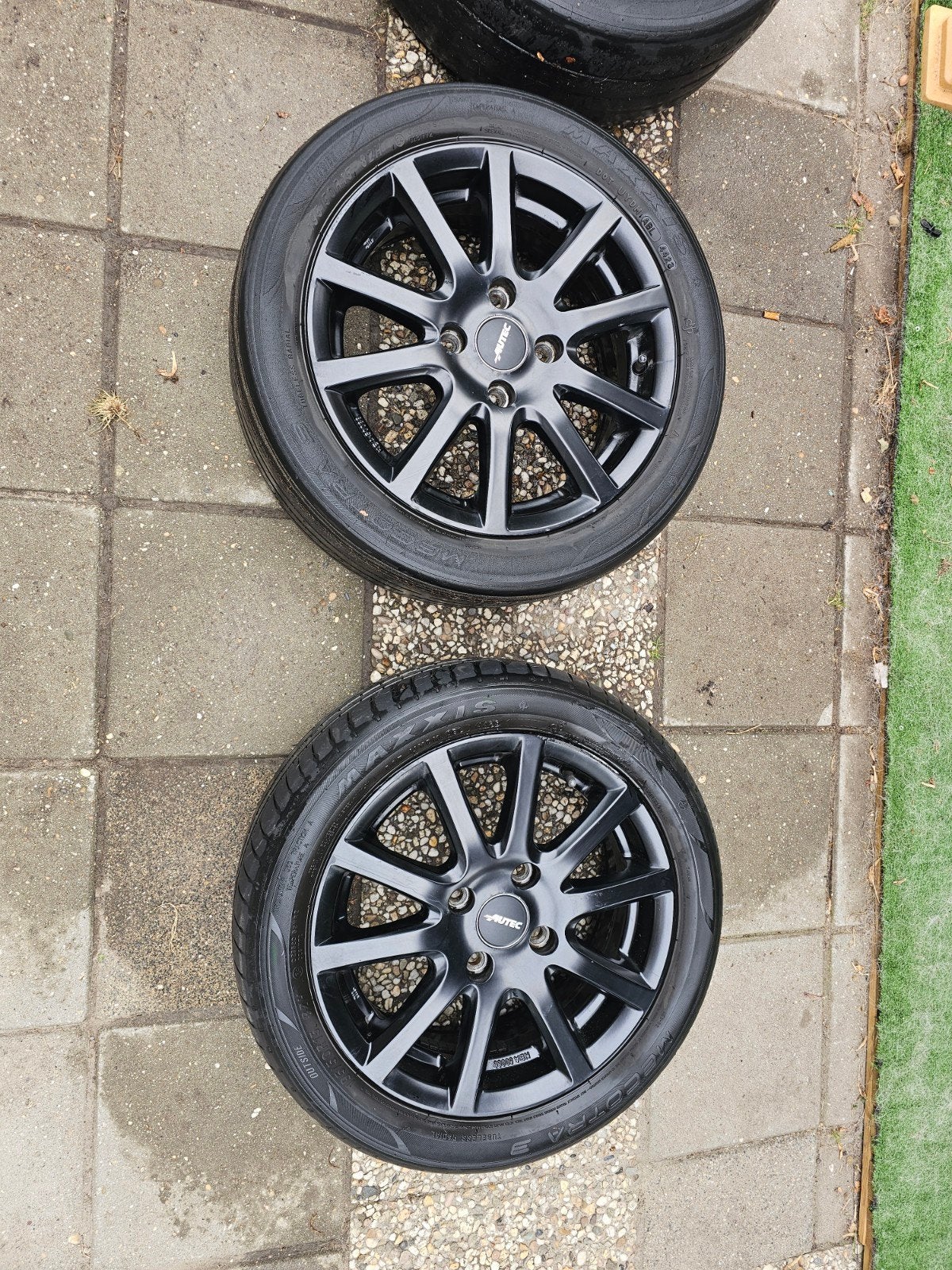 4 autotec velgen zwart., Auto-onderdelen, Ophalen, Gebruikt, 15 inch, Velg(en)