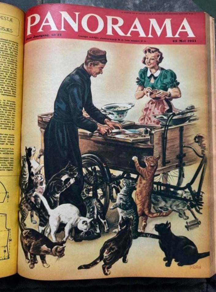 Panorama tijdschrift 1951 in twee boeken, Ophalen of Verzenden, Gelezen