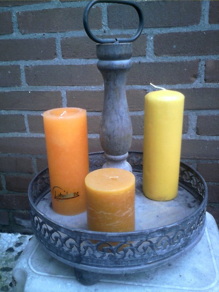 Basis opmaak decoratie - Etagère van hout (excl. kaarsen), Huis en Inrichting, Woonaccessoires | Etagères, Ophalen, Zo goed als nieuw