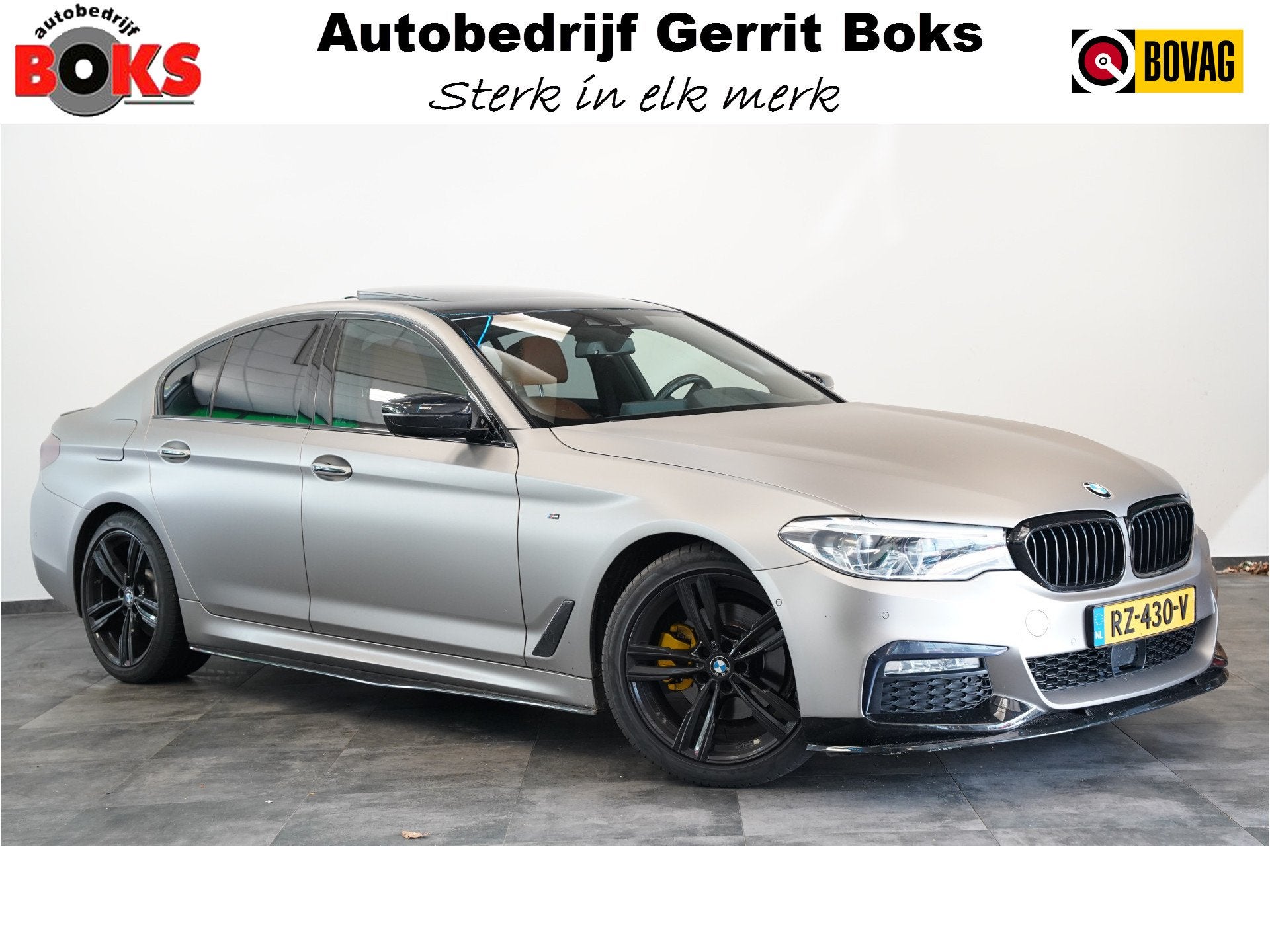 BMW 5 Serie 520i High Executive M-Sport Wrapped Schuif/kante, Auto's, Automaat, 1998 cc, Achterwielaandrijving, Gebruikt