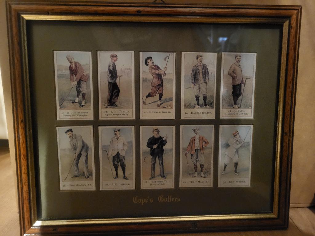 Ingelijste “Cope’s Golfers” sigaretten kaarten, Antiek en Kunst, Ophalen of Verzenden