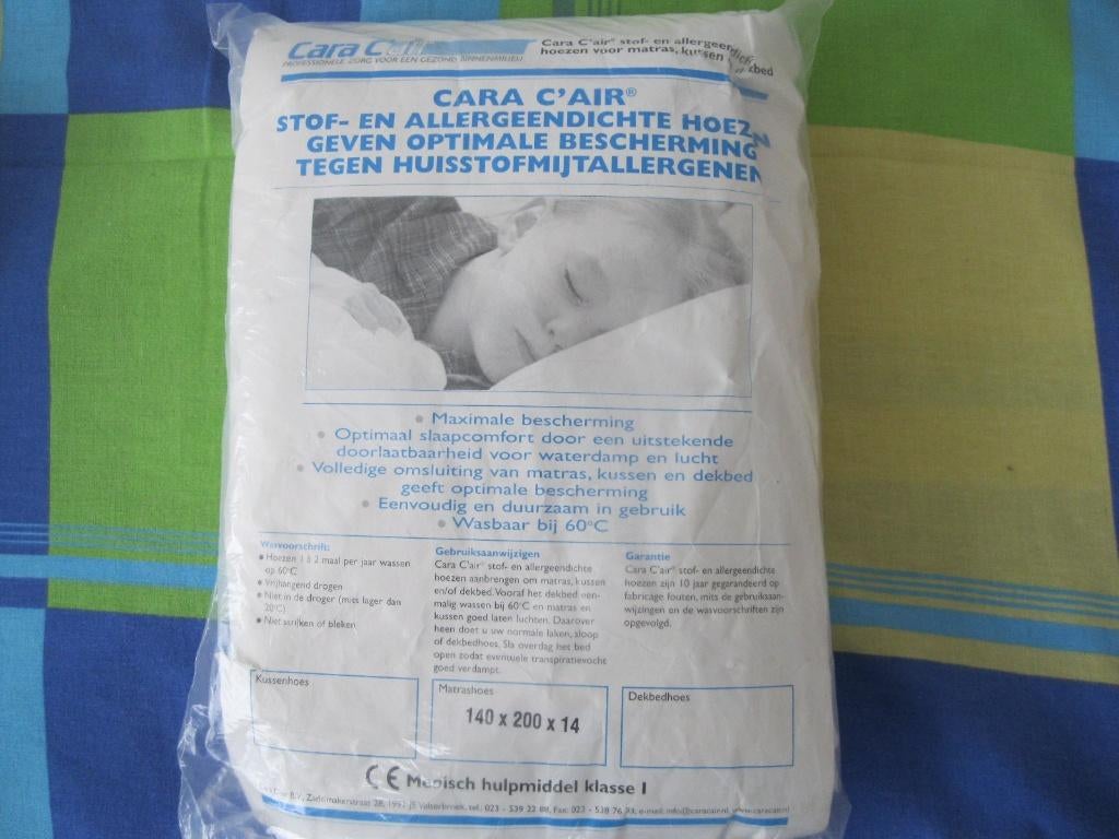 Cara cair stof - en allergeen, Eenpersoons, Wit, Dekbedovertrek, Ophalen of Verzenden