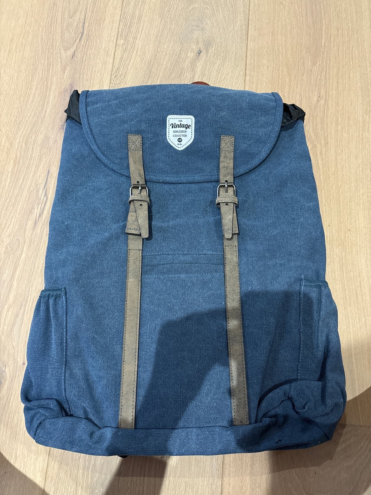 Nieuw! Vintage Stijl Rugzak - Blauw Canvas, Sieraden, Tassen en Uiterlijk, Tassen | Rugtassen, Ophalen of Verzenden, Nieuw, 25 tot 40 cm
