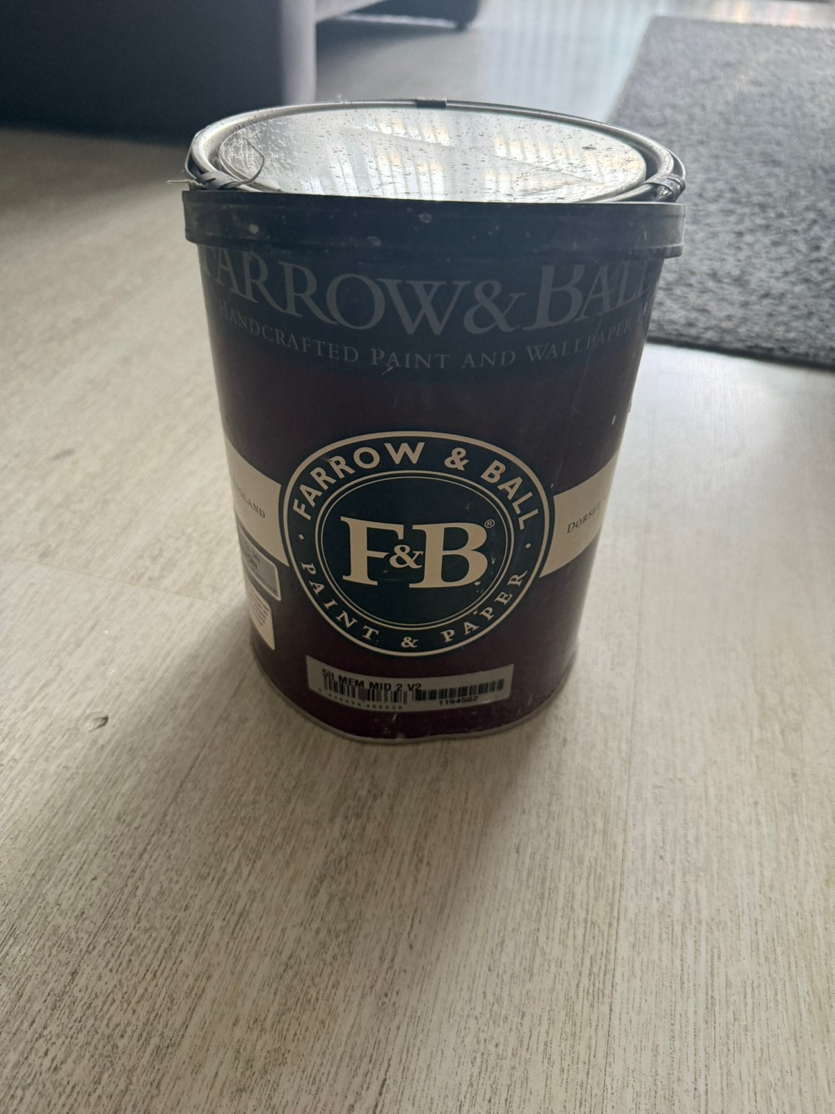 Farrow Ball Charleston Gray 243 – Modern Emulsion 5L – Nieuw, Overige kleuren, 5 tot 10 liter, Nieuw, Ophalen of Verzenden