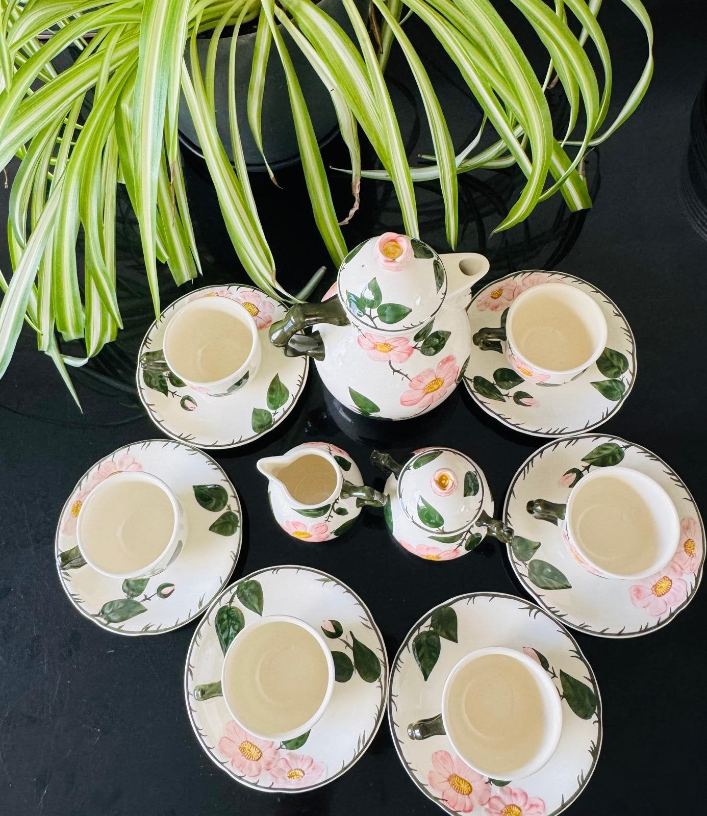 Villeroy & Boch Wild Rose theeservies - Vintage, Villeroy & Boch, Vintage, Ophalen of Verzenden, Zo goed als nieuw