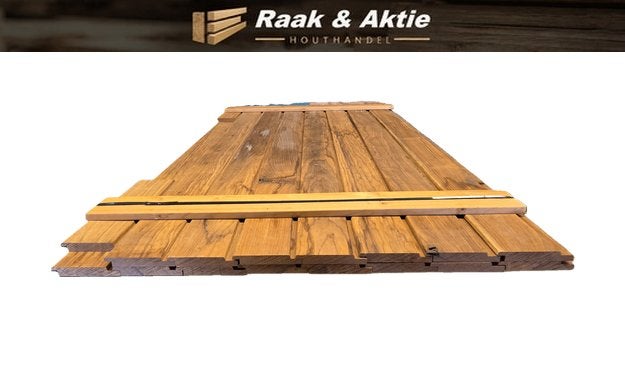 4.8 vierkante meter channelsiding rabat nr: HP15, Ophalen, Planken, Nieuw, Hardhout