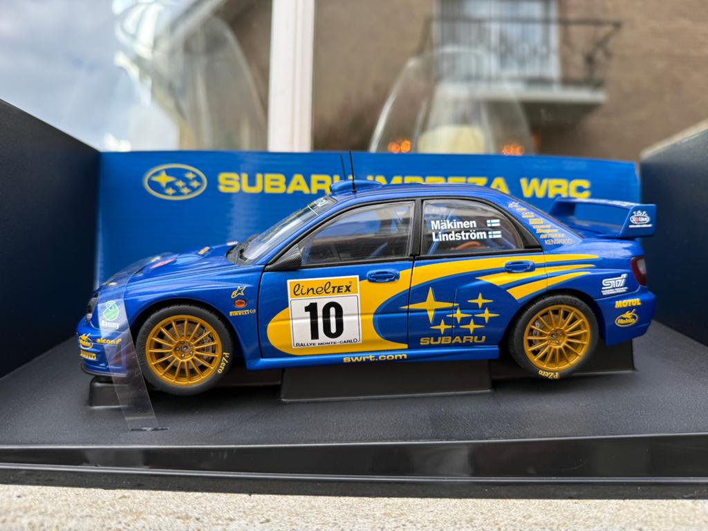 1:18 Subaru Impreza #10 WRC 2002 Monte Carlo Autoart 80292, Hobby en Vrije tijd, Modelauto's | 1:18, Auto, Autoart, Zo goed als nieuw