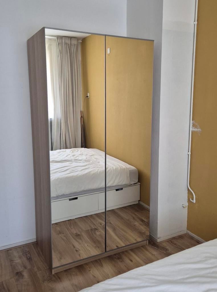 Pax kast met 2 spiegeldeuren 50x195 cm, Ophalen, Gebruikt