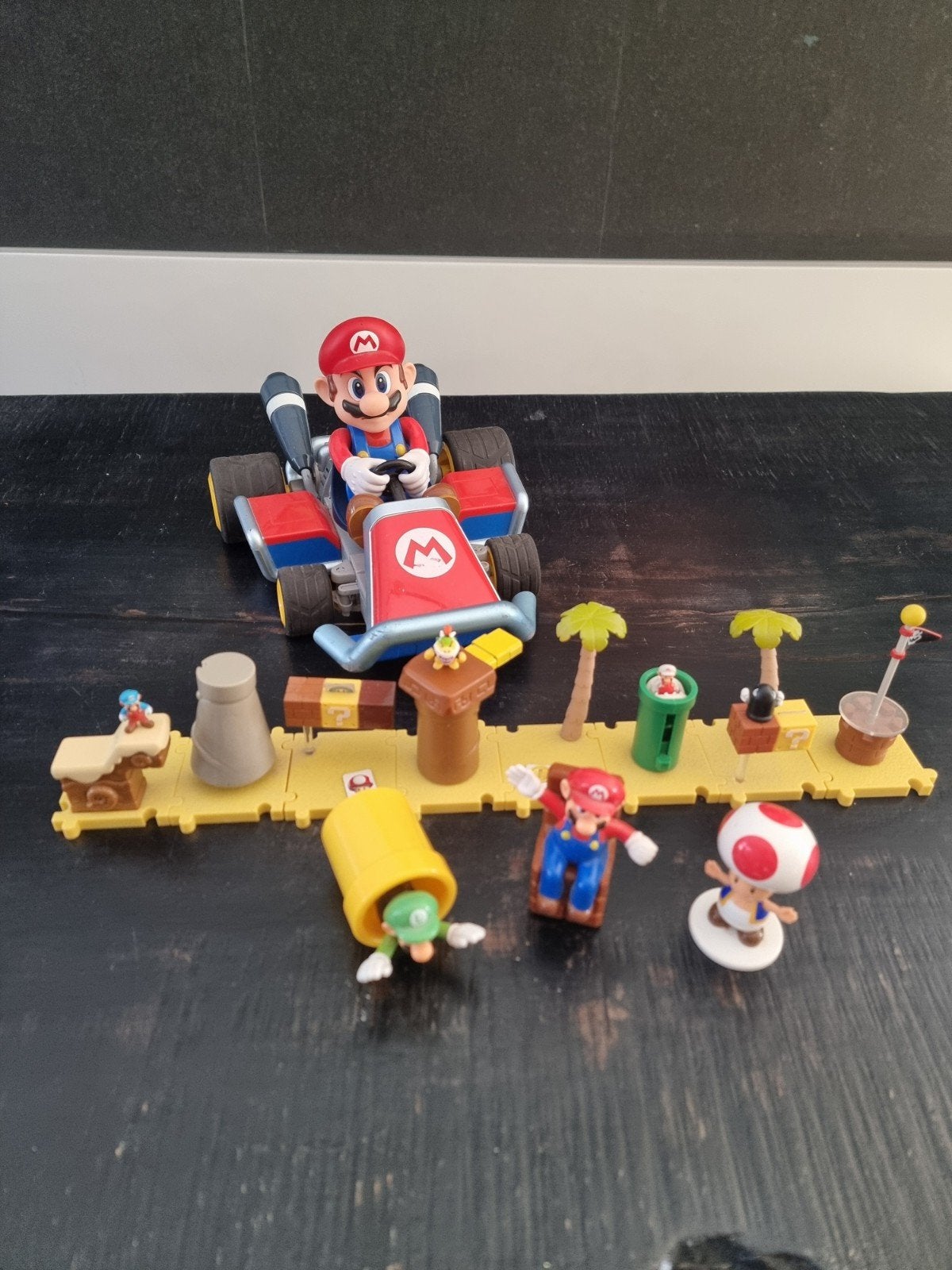 Super Mario Kart speelset met figuren, Ophalen of Verzenden, Zo goed als nieuw, Jongen of Meisje