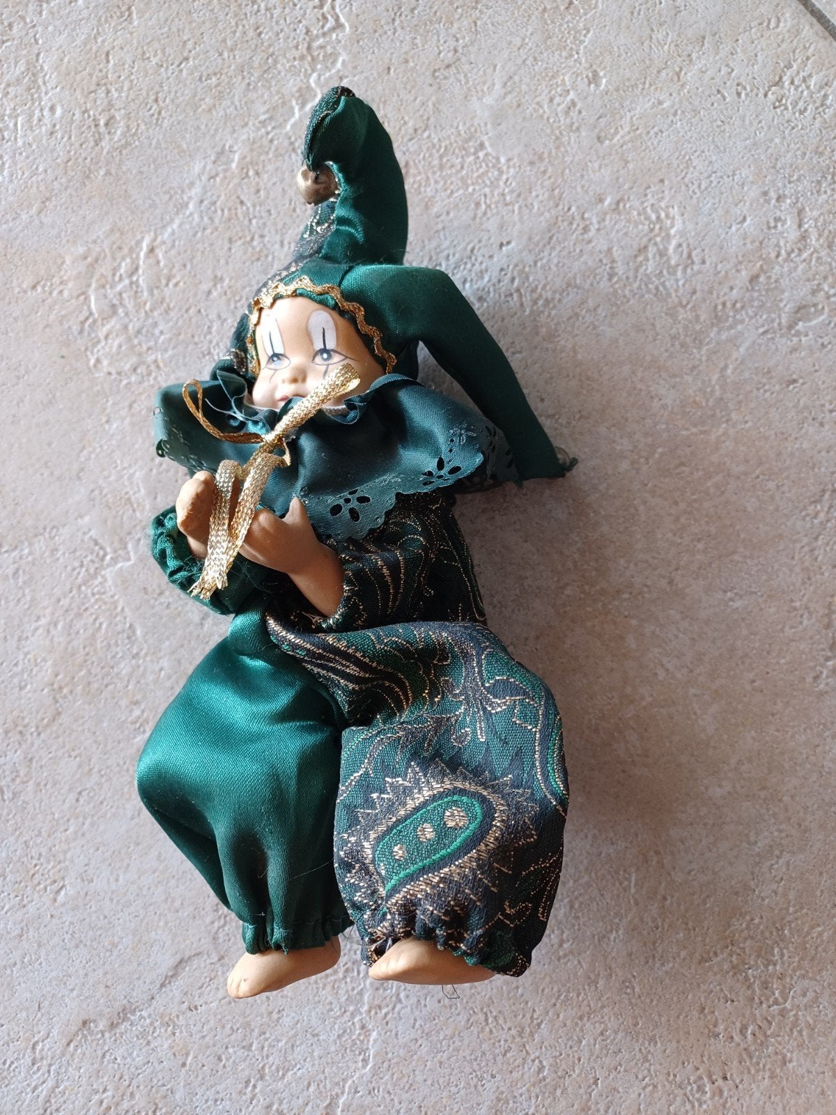 Porseleinen Pierrot pop, Ophalen of Verzenden, Gebruikt