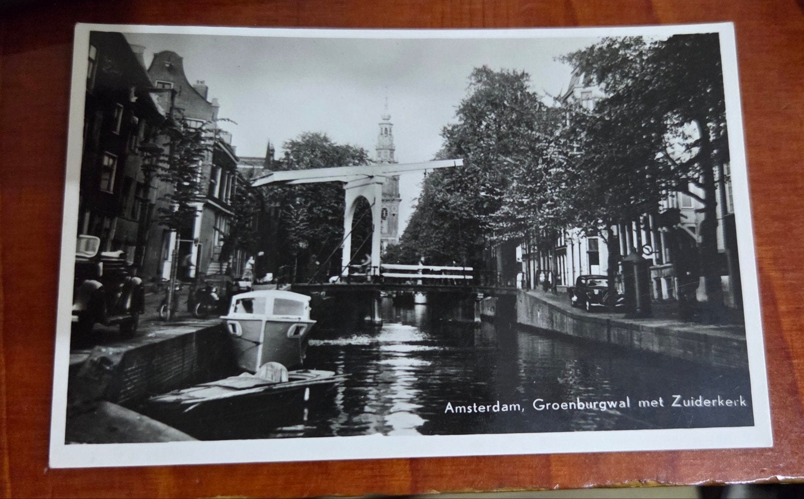 Oude ansichtkaart Amsterdam Groenburgwal met Zuiderkerk, Ophalen of Verzenden