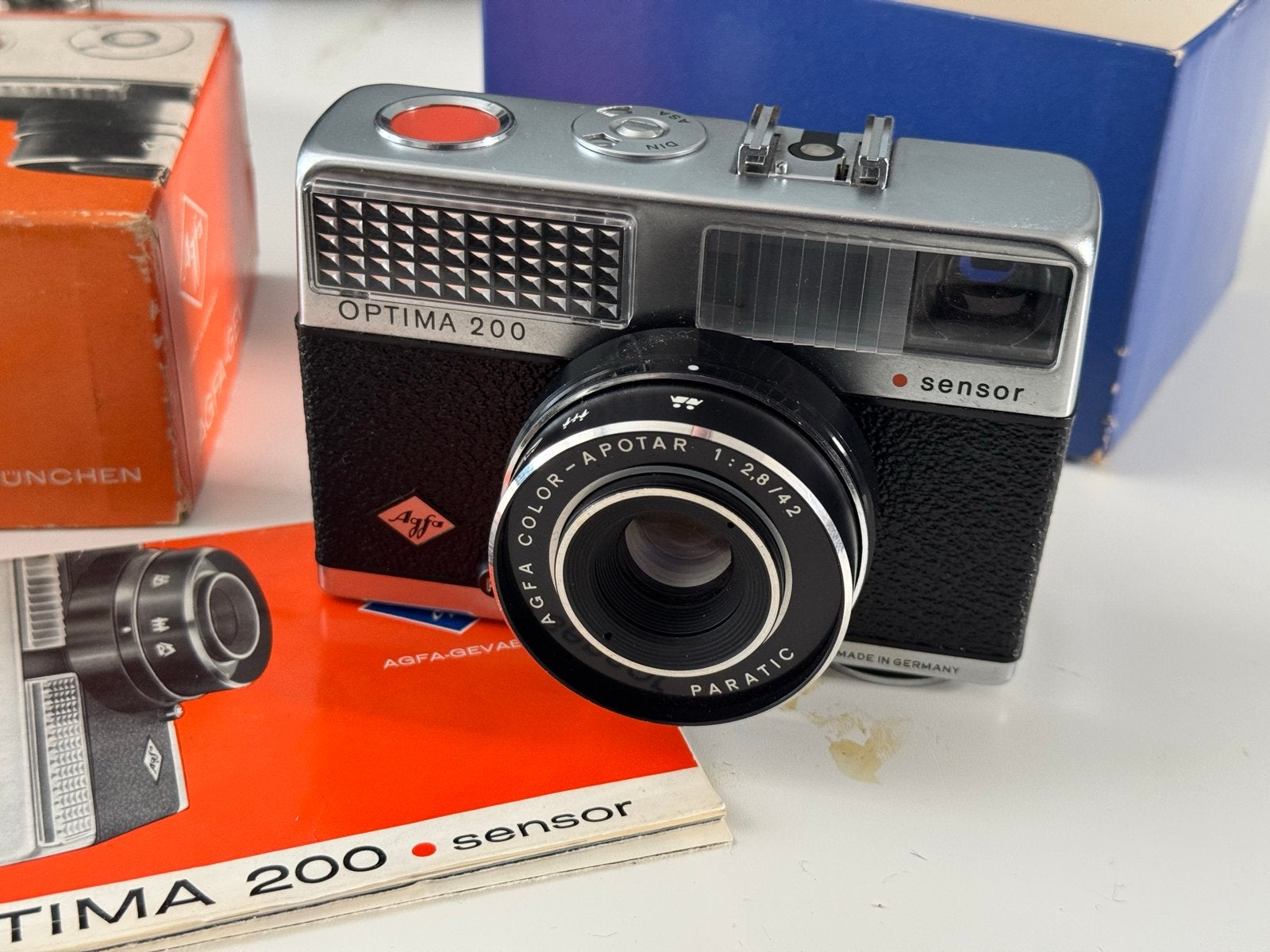Agfa Optima 200 Sensor Compact Camera met Originele Doos, Audio, Tv en Foto, Ophalen of Verzenden, Zo goed als nieuw, Compact
