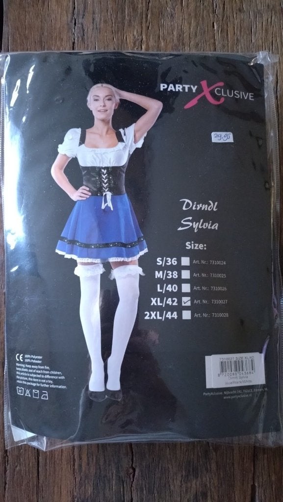 Dirndl Sylvia, Partychimp, Maat 46/48 (XL) of groter, Nieuw, Ophalen of Verzenden