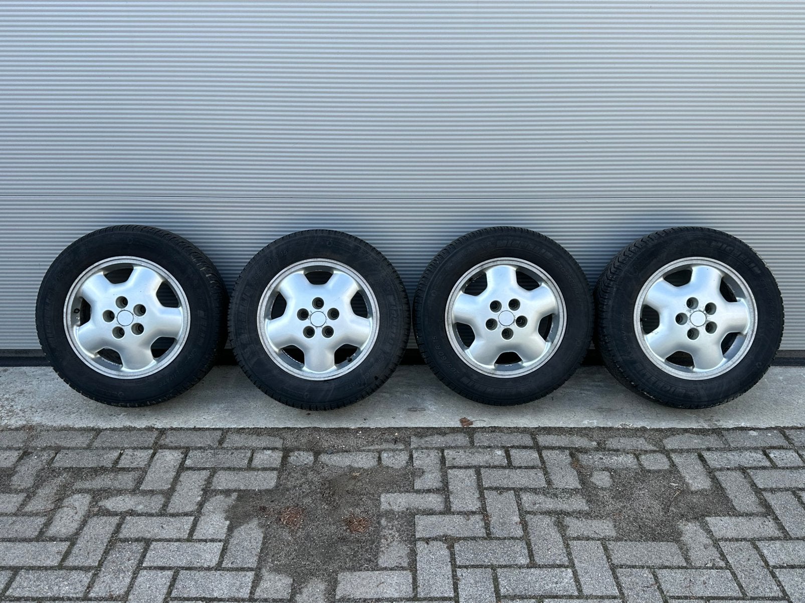 Renault Laguna Phase 1 velgenset origineel, Ophalen, Gebruikt, 15 inch, Banden en Velgen