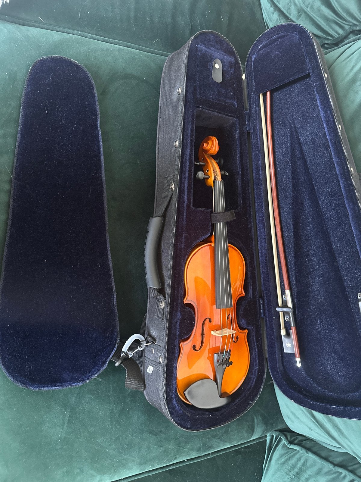 Viool 1/4 met koffer, strijkstok en accessoires, Ophalen of Verzenden, 1/4-viool, Met koffer, Viool
