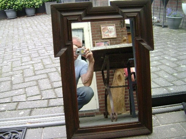 mooie spiegel van 47 x 66 cm, Huis en Inrichting, Woonaccessoires | Spiegels, Ophalen of Verzenden, Zo goed als nieuw, Minder dan 100 cm