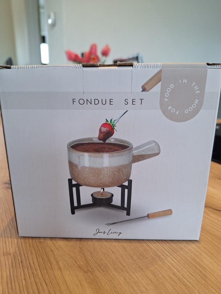 Jens Living Fondue Set - Nieuw in doos, Overige typen, Nieuw, Ophalen of Verzenden, Steen/keramiek