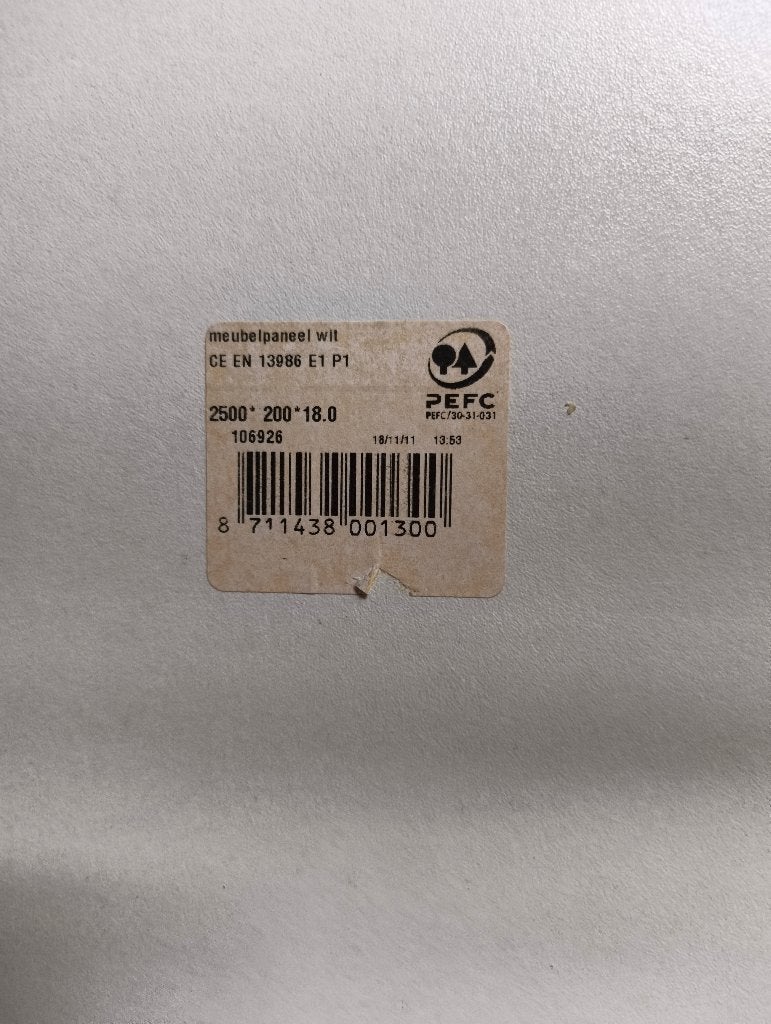Meubelpaneel, Ophalen, Zo goed als nieuw, Overige materialen, Minder dan 20 mm