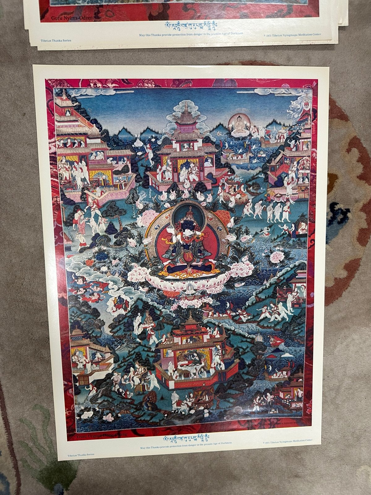 Set van 8 Tibetaanse Thangka en 5 Indiase Goden Prints, Tibet, Schilderij, Ophalen of Verzenden, Papier/karton