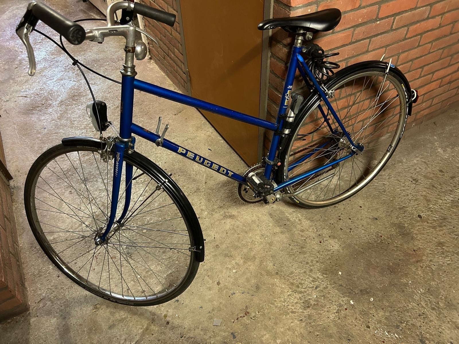 Peugeot Sportfiets - Vintage Blauw, 28 inch, Gebruikt, Velgrem, Meer dan 20 versnellingen