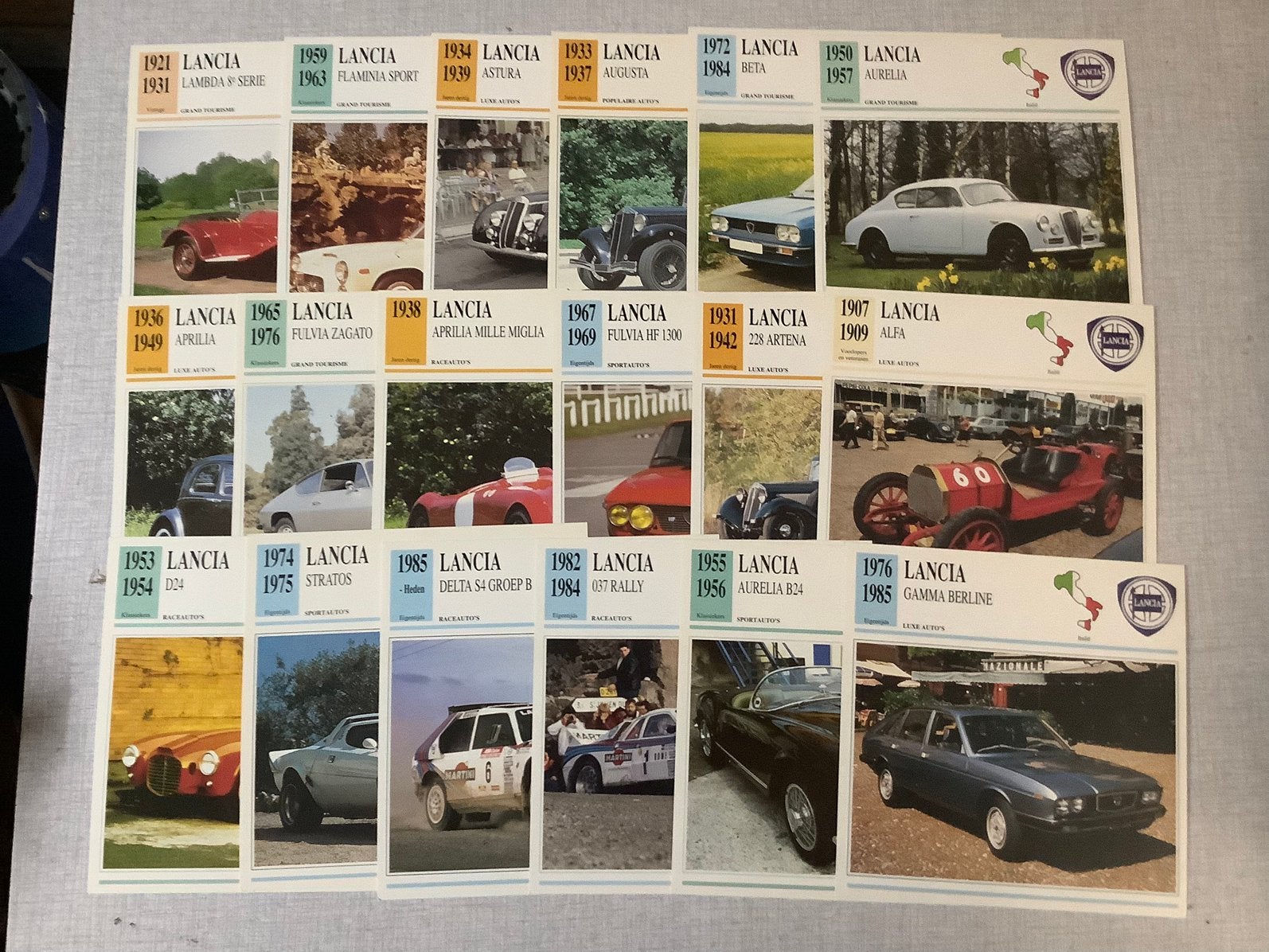 Verschillende oldtimer Lancia kaarten, Ophalen of Verzenden, Zo goed als nieuw, Overige merken