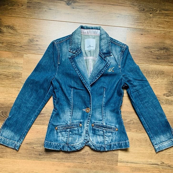 Tom Tailor spijkerjasje - Maat XS, Ophalen of Verzenden, Zo goed als nieuw, Maat 34 (XS) of kleiner, Blauw