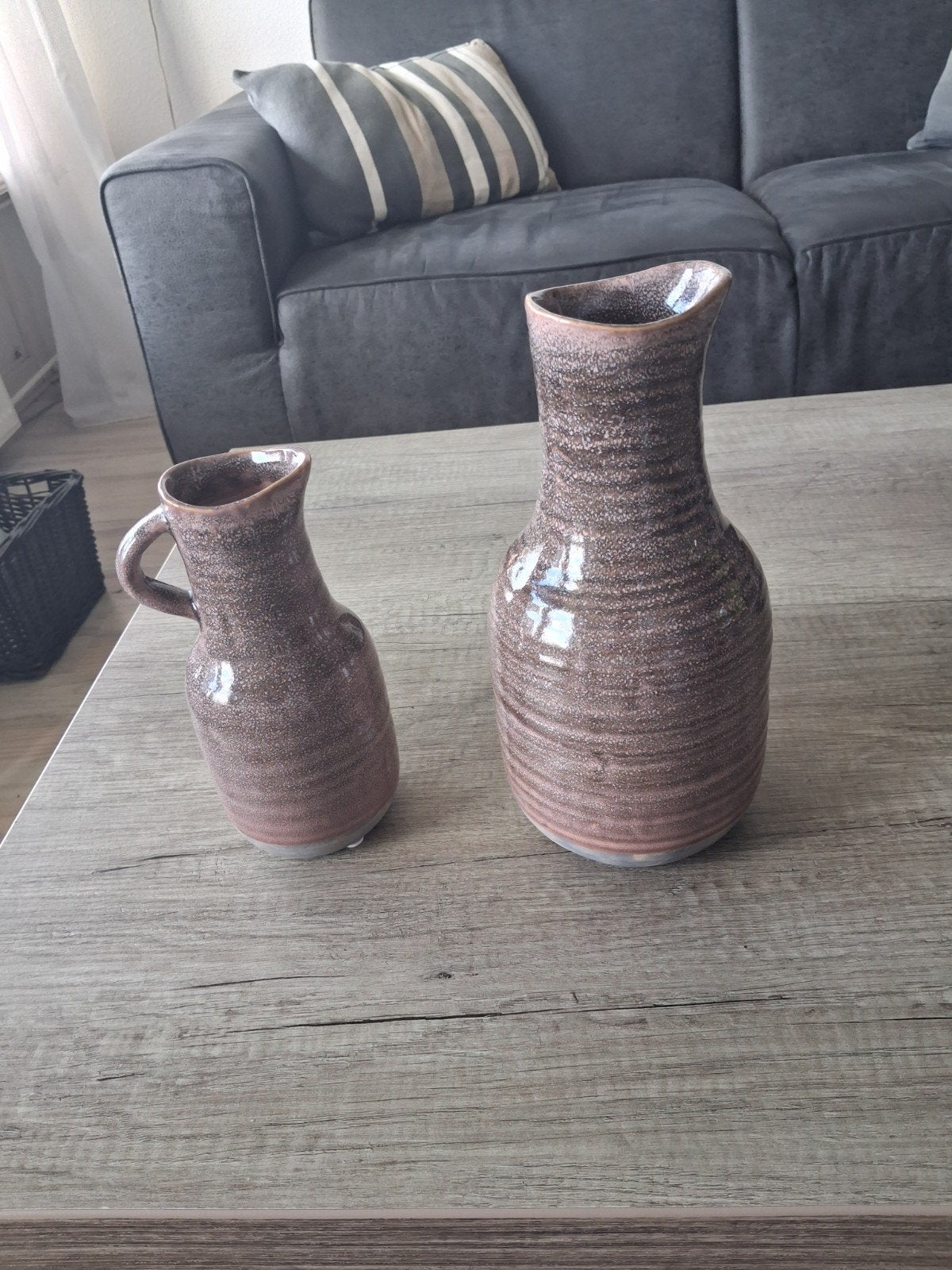 Set van 2 decoratieve vazen in aardetinten, Ophalen