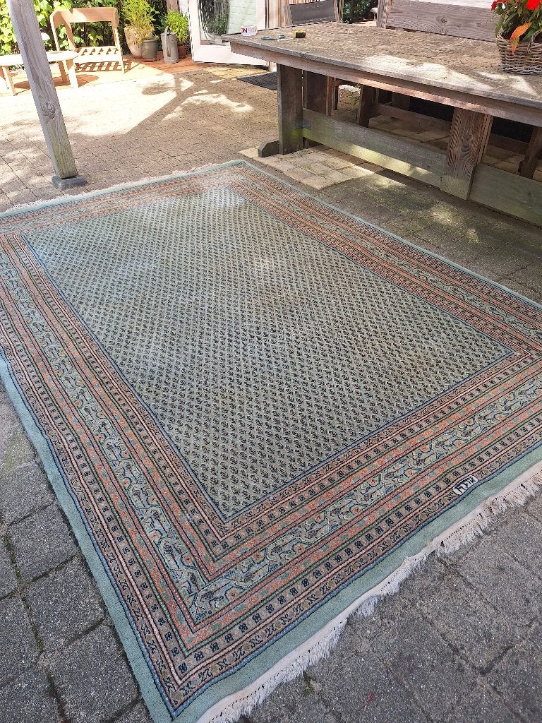 Prachtig vloerkleed 2 x 3 meter - Groen met patroon, Ophalen, Gebruikt, Klassiek, Oosters, 200 cm of meer