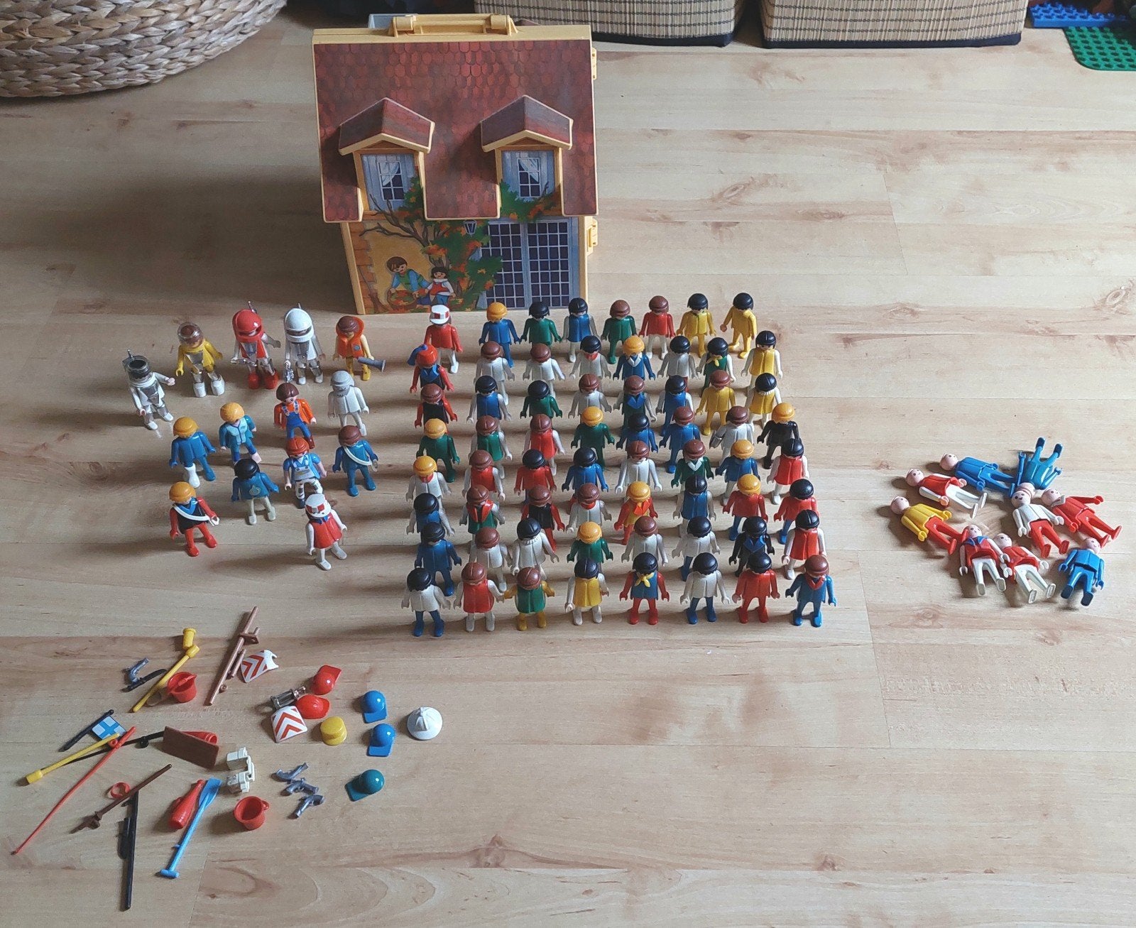 Playmobil poppetjes + huis, Ophalen of Verzenden, Gebruikt
