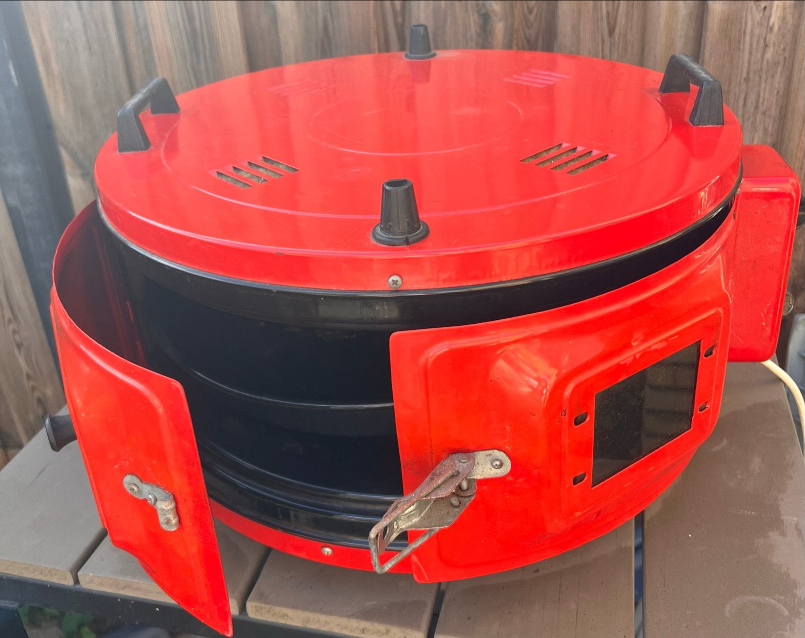Gratis: Vintage Rode Campingoven/Mini-oven, Witgoed en Apparatuur, Minder dan 45 cm, Ophalen of Verzenden, Vrijstaand, Gebruikt