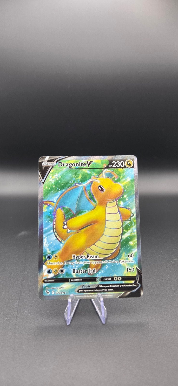 Dragonite V 076/078 NM, Ophalen of Verzenden, Zo goed als nieuw