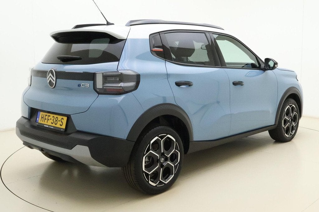 Citroen Ë-C3 Max 113pk 44 kWh | 3 Fasen | Navigatie | Clima, Auto's, Citroën, Gebruikt, Blauw, Leder en Stof, 44 kWh