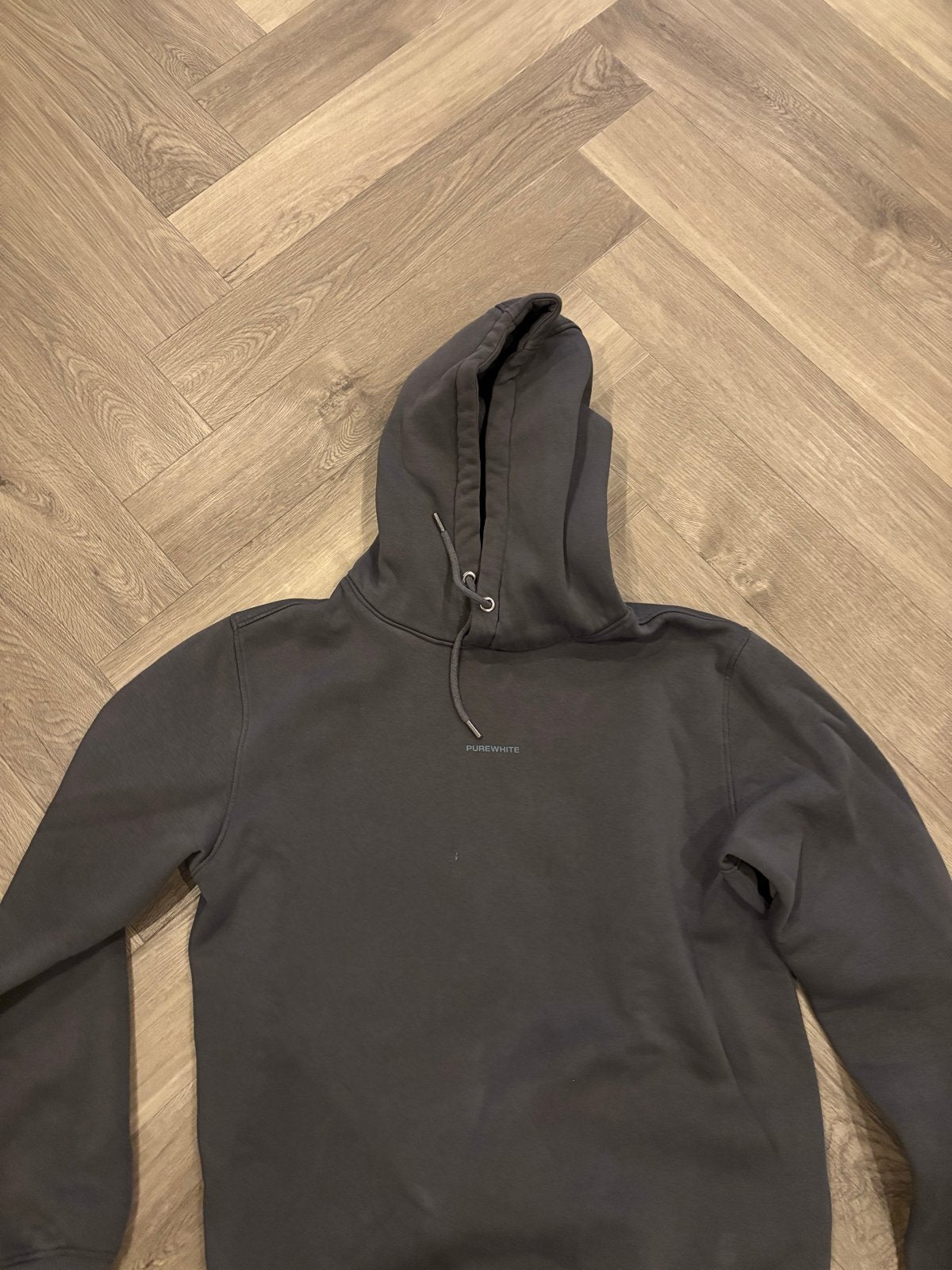 Purewhite hoodie maat L - Zo goed als nieuw, Ophalen of Verzenden, Zo goed als nieuw, Maat 52/54 (L), Grijs