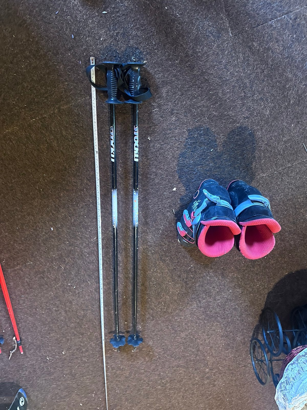 Stockli skistokken 127 cm, Gebruikt, Stokken, 100 tot 140 cm, Skiën