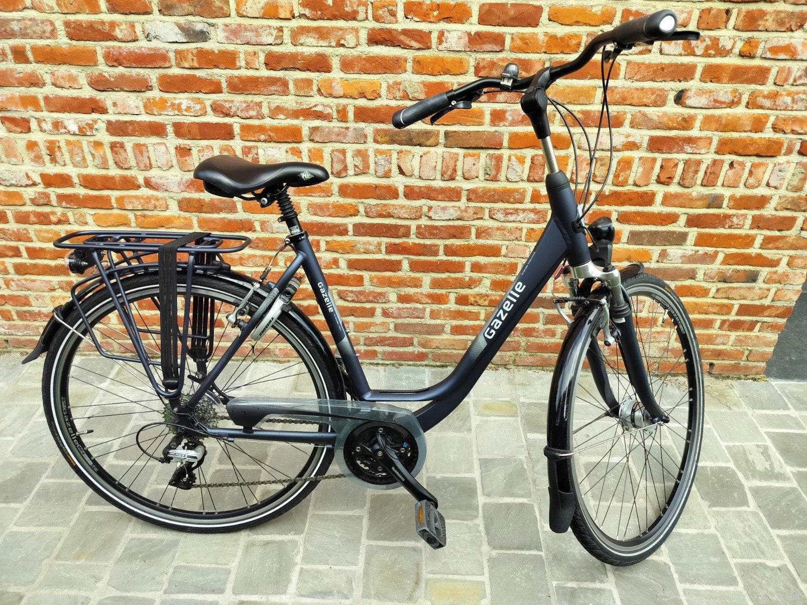 Gazelle Orange T24 53cm blauw, Ophalen, 53 tot 56 cm, Versnellingen, Zo goed als nieuw