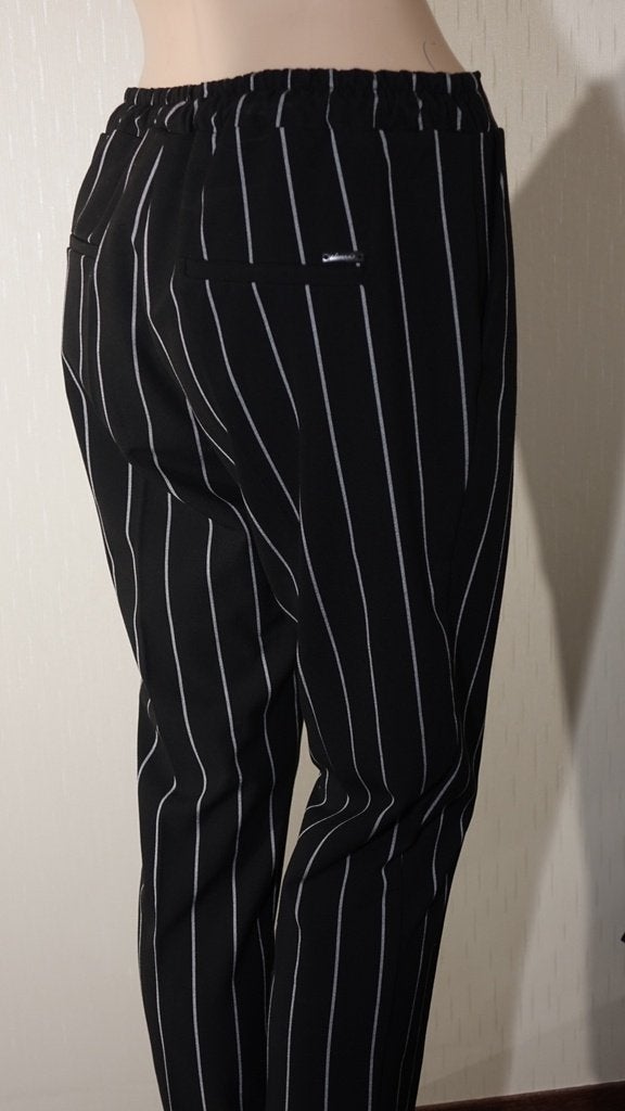 nieuwe ELVIRA streep broek zwart, Verzenden, Zwart, Nieuw, Maat 36 (S)