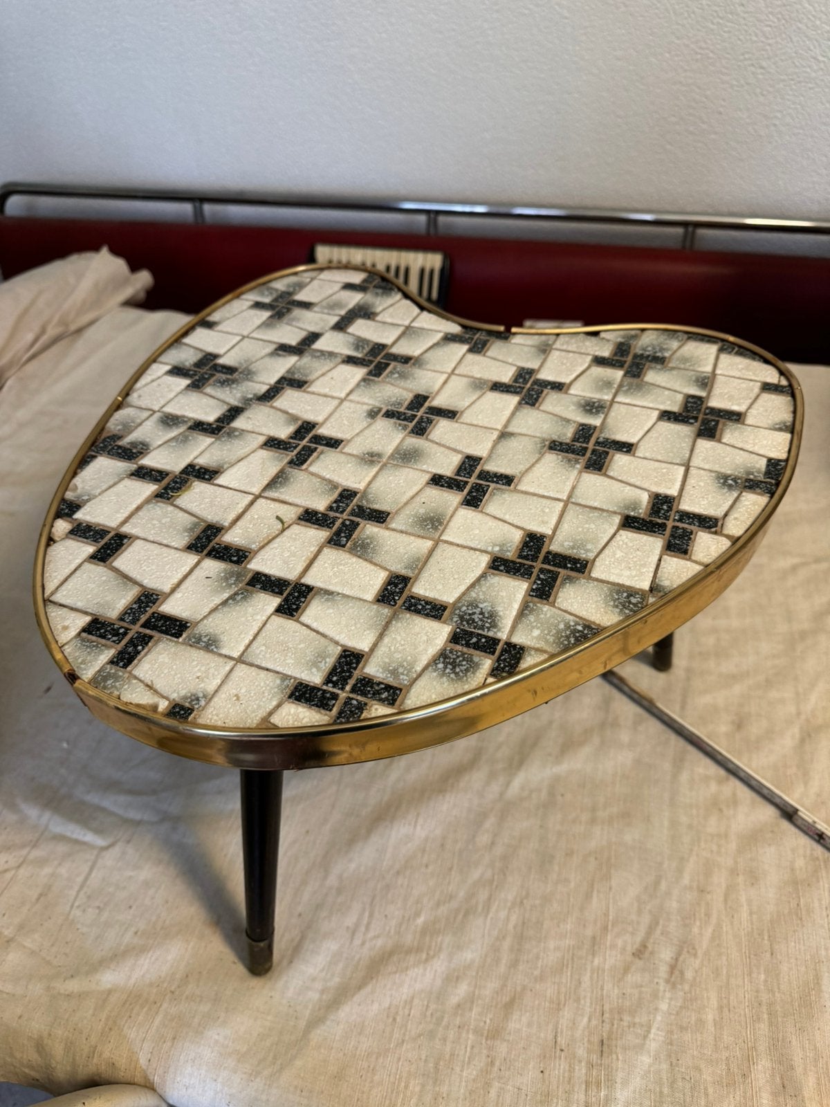Plantentafeltje,fifties,60s,Mid-Century,Rockabilly,vintage, Gebruikt, Meerkleurig, Ophalen of Verzenden, Vintage