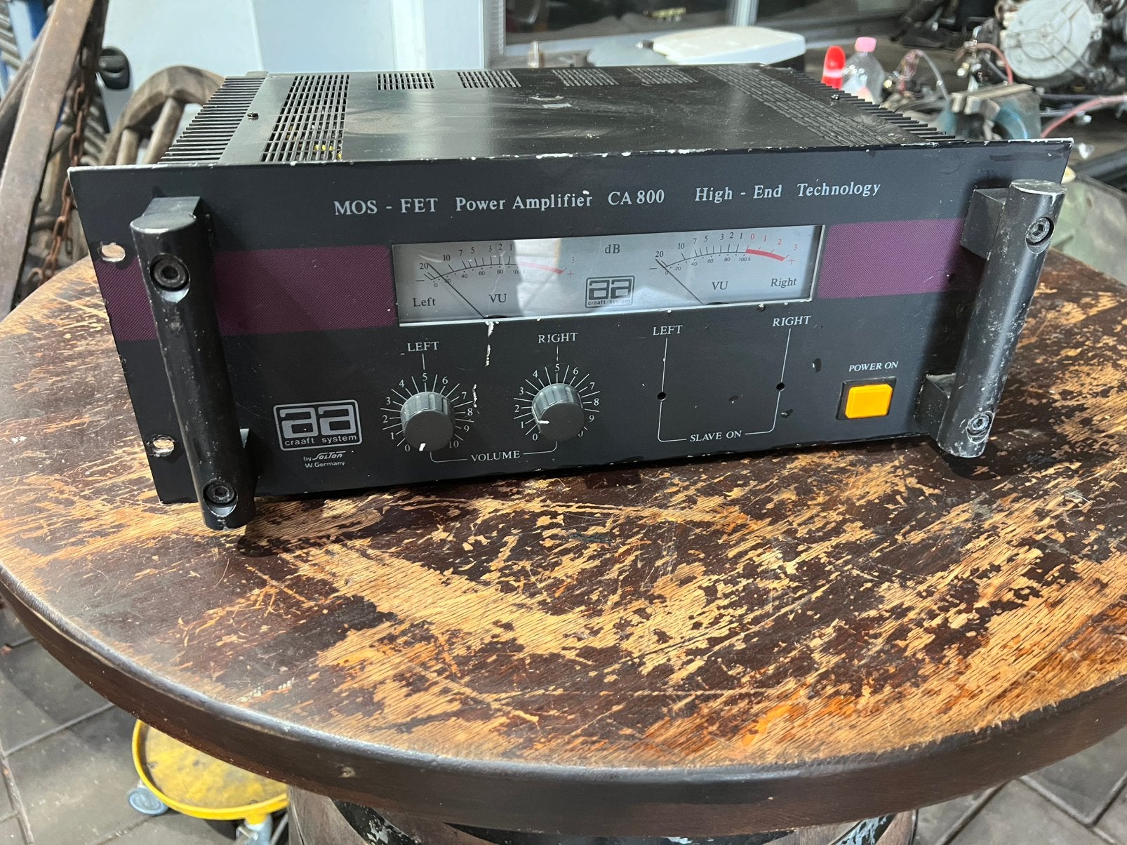 AA craaft systems CA 800 versterker power amplifier, Ophalen, Gebruikt, 120 watt of meer, Overige merken