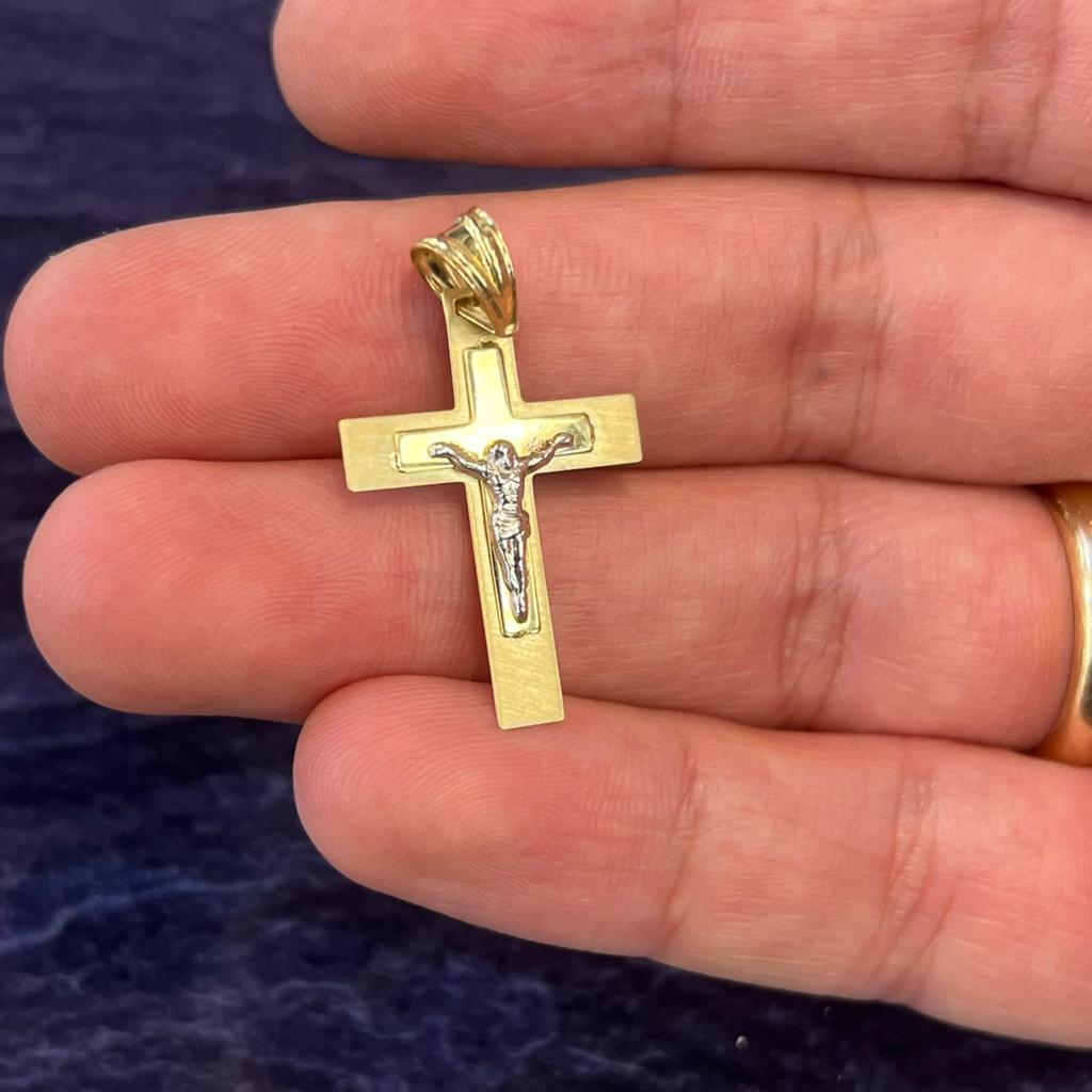 14k gouden kruis kettinghanger nieuw, Sieraden, Tassen en Uiterlijk, Kettinghangers, Ophalen of Verzenden, Zo goed als nieuw, Goud